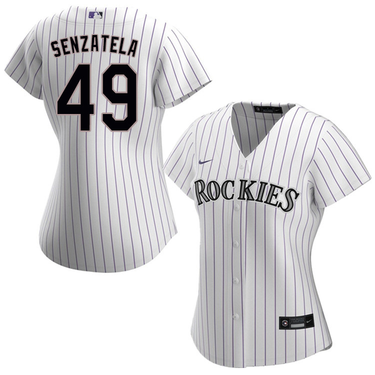 Nike Women #49 Antonio Senzatela Colorado Rockies Baseball Jerseys Sale-White